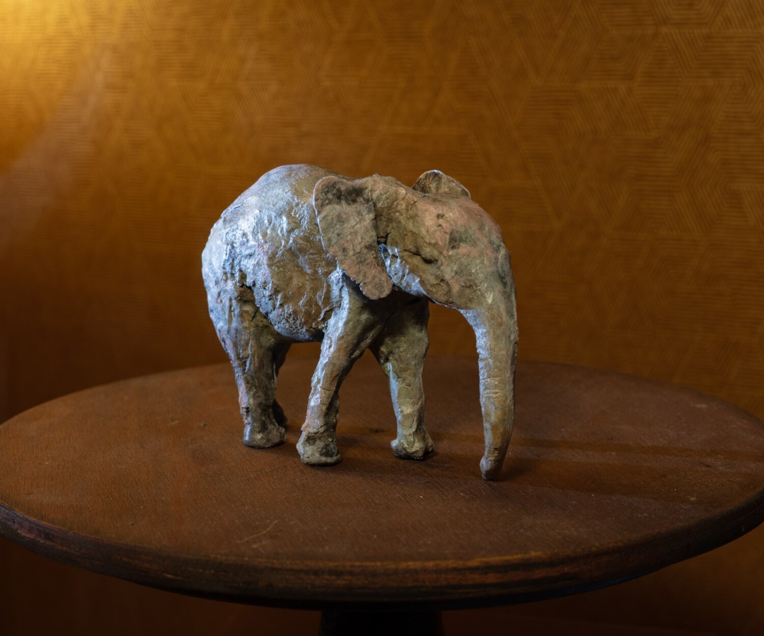 Bronze sculpture of an Elephant titled "Child" by Heather Jansch